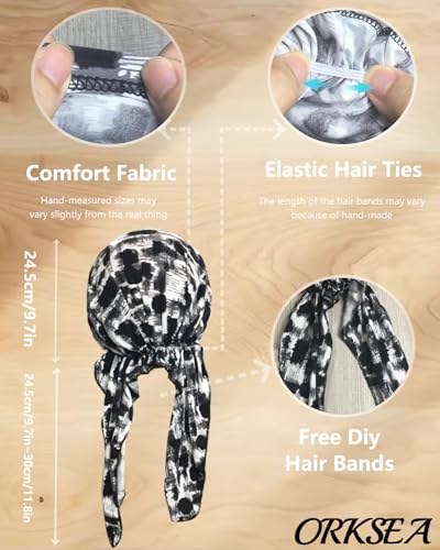 Chemo Headwear for Women Pre-Tied Head Scarf Headwraps Soft Turbans Cancer Hats Chemo Beanie Coverings Scarves - color: Leopard Print3