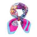 vimate Head Scarf for Women Hair 27'' Square Satin Silk Feeling Bnadana Neck Scarf Handbag Accessories Etc - color: E31#. Disk Flower