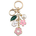 Cute Flower Keychain Mini Tassels Tote Bag Keychain Purse Charms | Purse Charms For Handbags Kawaii Bag Charms For Tote Bags Mini Girls Backpack Keychains Accessories