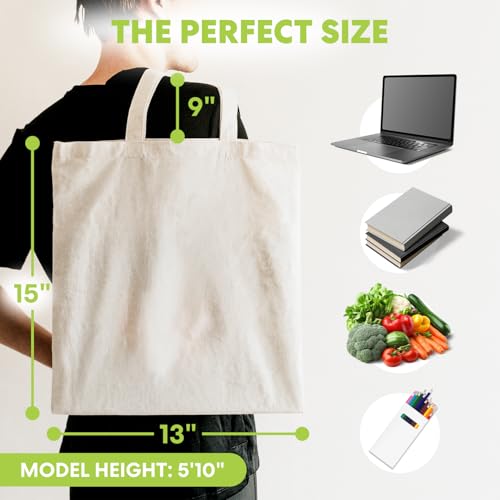 Simpli-Magic Canvas Tote-Bags - size: 4 Pack
