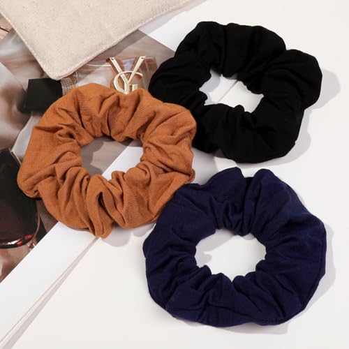 6 Pack Hair Scrunchies for Women - Hair Ties No Damage Both for Thick Hair or Thin Hair Curl Hair No Crease Scrunchies Ponytail Holder No Hurt Your Hair - color: Light Blue