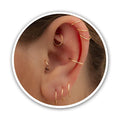 Gold Hoop Earrings Silver Hoop Earrings - Hoop Earrings For Women Two Pcs Of Thin Gold Filled Sterling Silver Hoops, Helix Hoop, Tragus Ring, Cartilage Hoop - color: Gold, style: 6mm 20 gauge / 1 pair