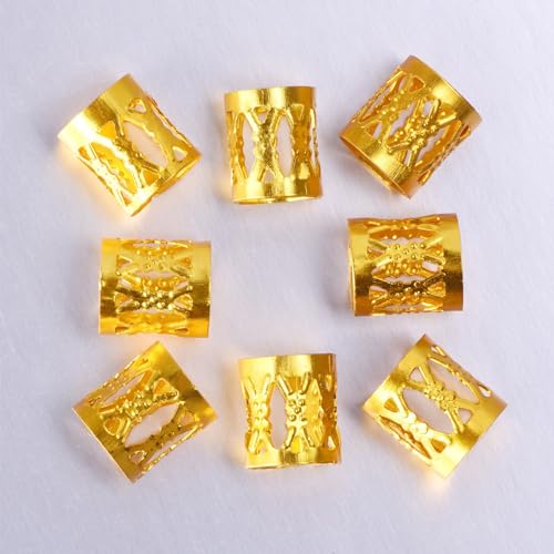53 Pcs Gold Hair dreadlock hair beads hair jewelry for braids accessories for Women Men Hair Accessories Styling Tools US189