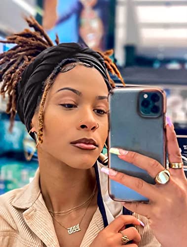HOMELEX Head Wraps Turbans Stretch Jersey Knit Headwraps Wrap Turban Scarf Tie for Women - color: Gy