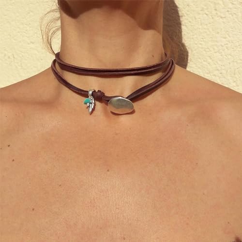 HUASAI Choker Necklace for Women Boho Necklaces Country Concert Outfits for Women Layered Western Choker Necklace Boho Cowgirl Jewelry Accessories Dress - color: Z:Boho Necklace