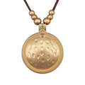 Jeilwiy Leather Necklace for Women Funky Necklace Choker String Cord Necklace with Pendant Boho Style Jewelry - style: Gold Round Pendant Necklaces