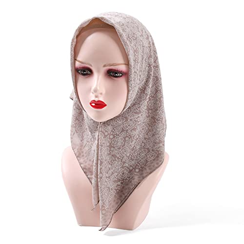 K-Elewon 27.5” Women Medium Square Scarf Head Scarf- 2PCS Neck Scarf Hair Scarf Head Sleeping Wraps Scarfs for Women H07 - color: Se05(2pcs)