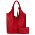 Montana West Slouchy Hobo Bags for Women Soft Designer Shoulder Purses Ladies Top Handle Handbag - color: Pepper Red079