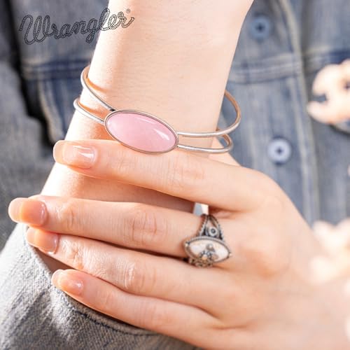 Montana West Wrangler Cuff Bracelet for Women Adjustable Open Cuff Bangle Vintage Bracelet Gold Silver Jewelry