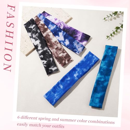 QIUTIMIY Headbands for Women Non Slip - 6 Pack Soft Stretchy Hair Bands for Women’s Hair – Fashion Sports Headbands for Yoga, Workout, Running, Gym, Daily Wear（Style 15） - color: Style 15