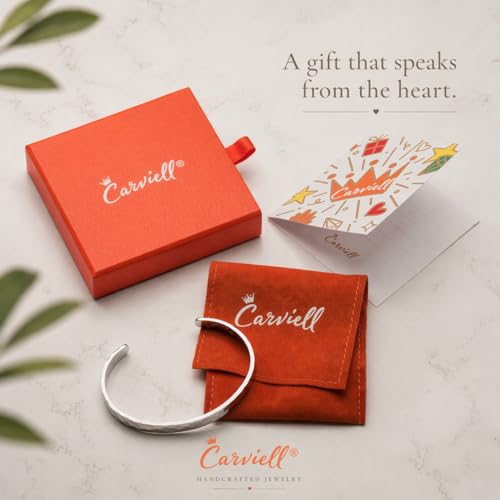 Carviell Bracelet - Gifts for Women – Inspirational, Friendship, Love, Mom, Daughter, Sister, Christian, Graduation, Memorial & Wedding Gifts – 100+ Phrases – Stainless Steel, Gift-Ready - style: SISTER'S Gift - A sister is God’s way of making sure we nev