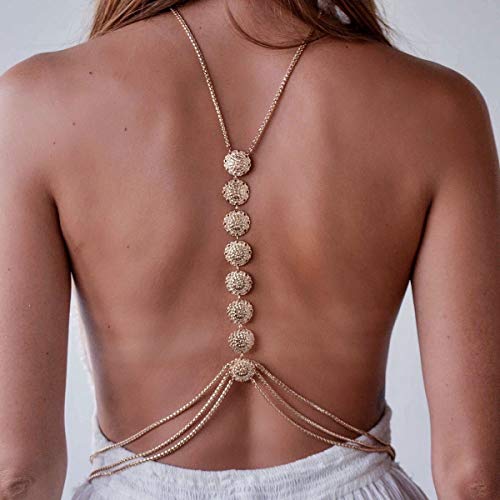 DoubleNine Body Chain Belly Waist Charm Boho Coin Bikini Beach Pendant Necklace Women Sexy Jewelry (gold) - color: gold