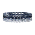 Noessla Beaded Boho Stretch Bracelet Colorful Stackable Crystal Beads Bracelets Trendy Costume Jewelry Mothers Day Gifts for Women - color: Dark blue