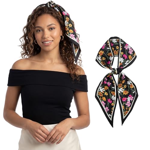 RIIQIICHY Hair Scarf for Women Like Silk Scarves Headband Neck Scarfs Twilly Purse Accessories - color: C011