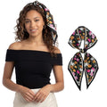 RIIQIICHY Hair Scarf for Women Like Silk Scarves Headband Neck Scarfs Twilly Purse Accessories - color: C011