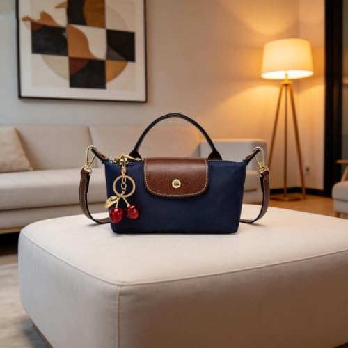 Dreubea Womens Chic Mini Bag Convertible Crossbody & Top-Handle Handbag for Everyday Elegance - color: Dark Blue