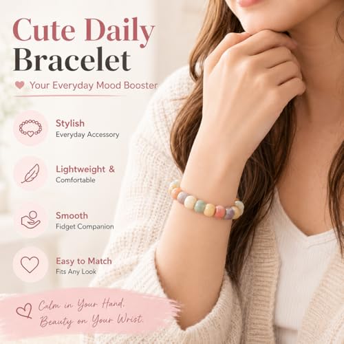 Fidget Bracelet Natural Bodhi Seeds Beaded Bracelets Zen Fidget Stretch Bracelets Alleviate Anxiety Stress Protection Healing Bodhi Jewelry Gifts for Women Men - color: A1:Fidget Bracelet