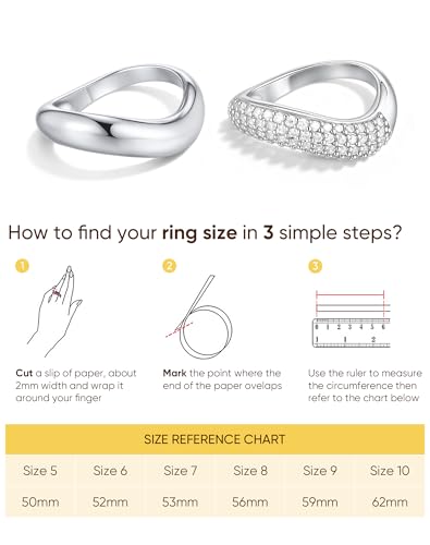KSF 2Pcs / 3Pcs / 4Pcs Stackable Rings for Women, Gold and Silver Plated Stack Ring Set for Everyday Wear, Gift for Her - color: Multicolor-silver2pcs