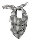 Shanlin Unisex Cotton Square Bandanas Scarves 24x24 - color: Leafptn-lightgrey