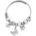 Silver Women Bracelets - Adjustable Charm Bracelets for Women Birthday Gifts Favors Titanium Steel Bracelet Bundle Jewelry Kit - color: C: Butterfly