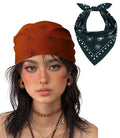 21"x21" Soft Cotton Bandana for Men and Women Unisex Head Wrap Scarf Headband Face Mask for Outdoor - color: Qm2-timeeye
