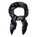 Guqqeuc Satin Head Scarf Silky Feeling Bandana Hair Wrap for Women Silk Scarves Paisley Headscarf Square Scarf Neckerchief - color: Black