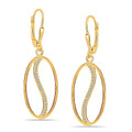 LeCalla 925 Sterling Silver Leverback Drop Earrings | Lightweight Celtic-Knot Filigree Heart Teardrop Dangle Earring for Women's Gift for Her - color: CZ Oval Shape