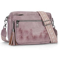 MEITRUE Crossbody Bags for Women, Vegan Leather Crossbody Purse Trendy Multi Pockets Shoulder Handbag with Tassel - color: 09-antique Purple
