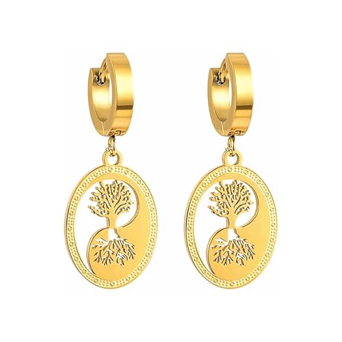 Silver/Gold Boho Dangle Statement Earrings for Women Trendy,Handmade Vintage Dainty Cute Long Drop Summer Earrings,fashion Accessories Jewelry Gifts - color: A23 Treelife Gold dangle