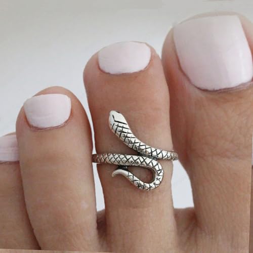 Snake Toe Ring for Women Silver Plated Snakes Toe Ring Snakes Body Jewelry