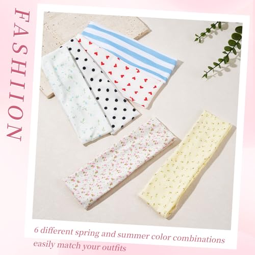QIUTIMIY Headbands for Women Non Slip - 6 Pack Soft Stretchy Cotton Hair Bands for Women’s Hair – Fashion Sports Headbands for Yoga, Workout, Running, Gym, Daily Wear（Style 1） - color: Style 1