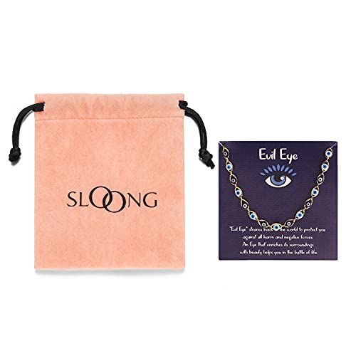 SLOONG Evil Eye Beaded Anklet Bracelets for Women, 14K Gold Plated Ankle Bracelet Jewelry Beach Beads Anklet Set Ankle Bracelets for Women - color: Black