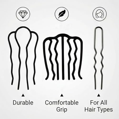 Elegant Hair Fork for Women, Updo Hair Pin for Thick Hair, Decorative Bun Holder Clip, Modern Hair Stick for Chignon and Twist