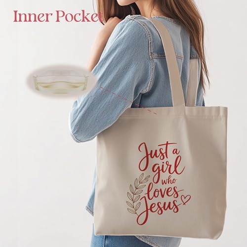 Aesthetic Tote Bag for Women | Medium Size with Inner Pocket | Stylish & Practical - color: Crimson