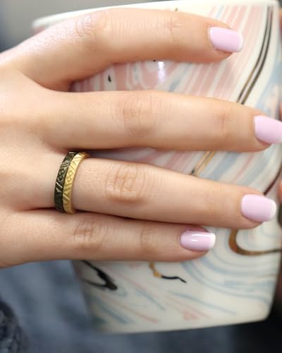 Rinfit Silicone Wedding Ring Sets - Soft, Stackable & Thin Silicone Rings for Her - Womens Rubber Wedding Rings - color: SetA - Bronze, Gold, White & Silver, size: 9