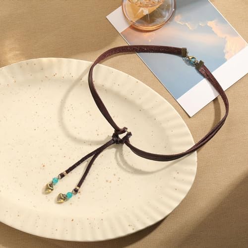 HUASAI Choker Necklace for Women Boho Necklaces Country Concert Outfits for Women Layered Western Choker Necklace Boho Cowgirl Jewelry Accessories Dress - color: N:Turquoise Boho Necklace