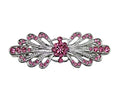 Faship Pink Small Mini Floral Hair Barrette Clip - color: Pink