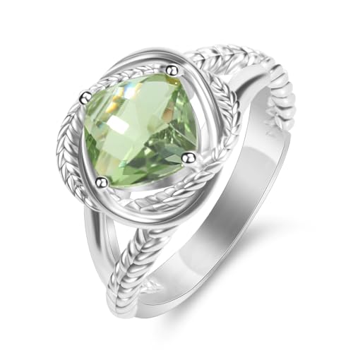 Designer Cubic Zirconia Statement Ring Antique Twisted Cable Wire Rings for Women Fashion Jewelry Gift - color: Green