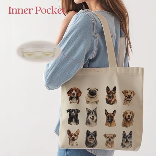 Aesthetic Tote Bag for Women | Medium Size with Inner Pocket | Stylish & Practical - color: Dark