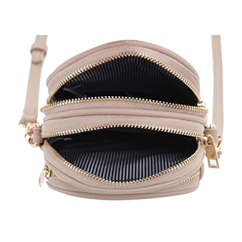 Mali+Lili, Josie Triple Zip Crossbody Bag - color: Stone