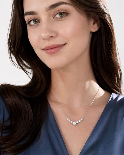 Moissanite Necklace for Women, 1.7-7.6 Carat Heart Necklace Engraved 'I LOVE YOU' Gift for Wife, Wedding Anniversary Birthday Gifts for Women, Jewelry Gifts for Her Wife Mom Girlfriend Lady - style: Heart Moissanite-6 Carats