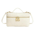Trendy Shoulder Bags for Women Mini L19 Square Box Satchel Bag Cute PU Leather Crossbody Purse with Adjustable Strap - color: Beige