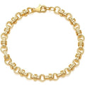 BENEIGE Women Bracelet 14K Gold Plated Paperclip Satellite Bead Ball Oval Cuba Cable Box Chain Daily Charm Layered Link Silver Bracelets Adjustable Jewelry - style: Link Cross Chain