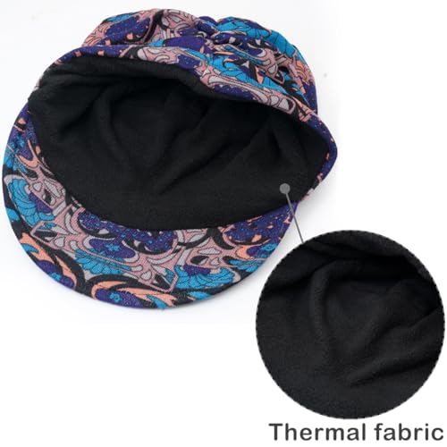 XYIYI Women Cancer Headwear Soft Chemo Beanie Baseball Cap - color: Ethnic Blue
