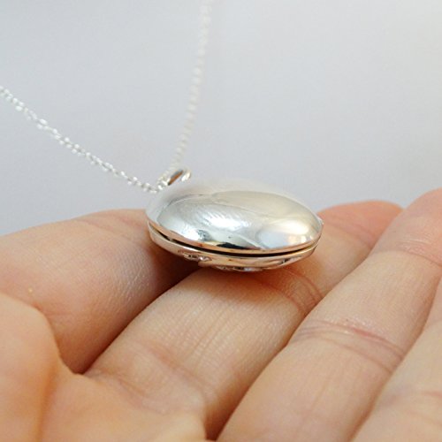 FashionJunkie4Life Sterling Silver Oval Locket Necklaces for Women, 18" Cable Chain - style: Celtic Knot