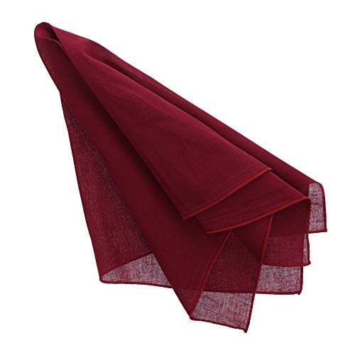 Motique Accessories Solid Color Bandana - Set of 4 - color: Grey Burgundy