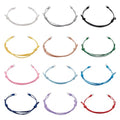 Adjustable Slider Bracelets Colorful Half Finished Bracelets Adjustable Beaded Bracelets DIY Friendship Bracelets for Women Jewelry Making Gifts Supplies - color: 12 Solid Colors
