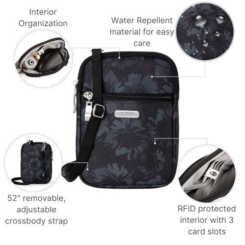 Baggallini Women's Essential Mini Crossbody Bag - color: Midnight Garden