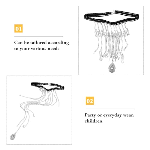 ibasenice Elastic Leg Chain Body Chain Tassel for Women and Stretchy Beach Body Jewelry Accessory