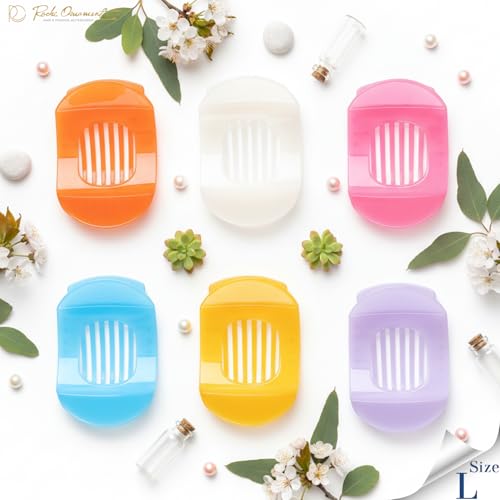 RC ROCHE 6 Pcs Flat Claw Hair Clips for Women Thick Hair French Round Duckbill Square Secure Strong Hold Grip Clamps Barrettes Curved No Slip No Crease Styling Cute Extra Jumbo XL, Large Jelly Candy - color: (Large) Jelly Candy